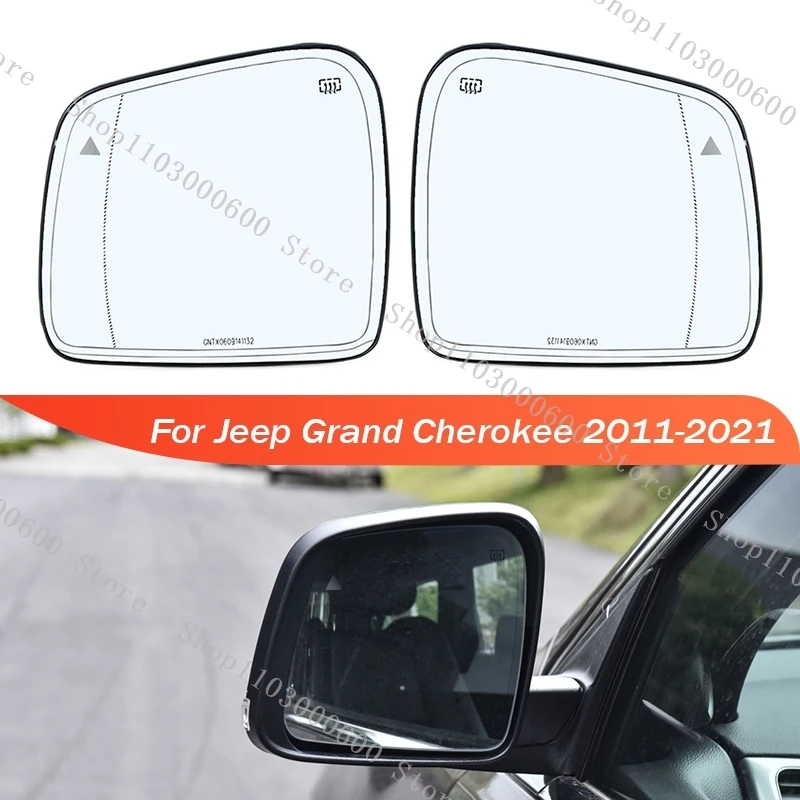 Für Jeep Grand Cherokee 2015-2018 Auto Rückfahrtür Seitens piegel Linse Glas mit toten Winkeln beheizt 68082635ab 68082638ab