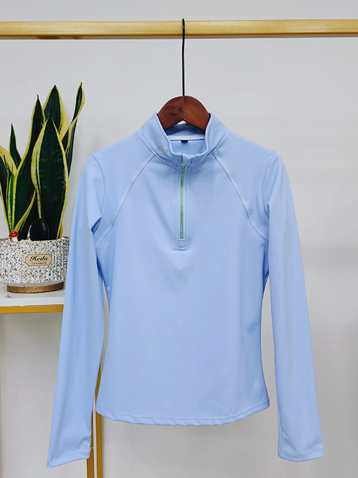 Blusa para montar a caballo con logotipo M, camisetas ecuestres de manga larga con cremallera, camisetas deportivas de competición, ropa de capa base de entrenamiento de otoño