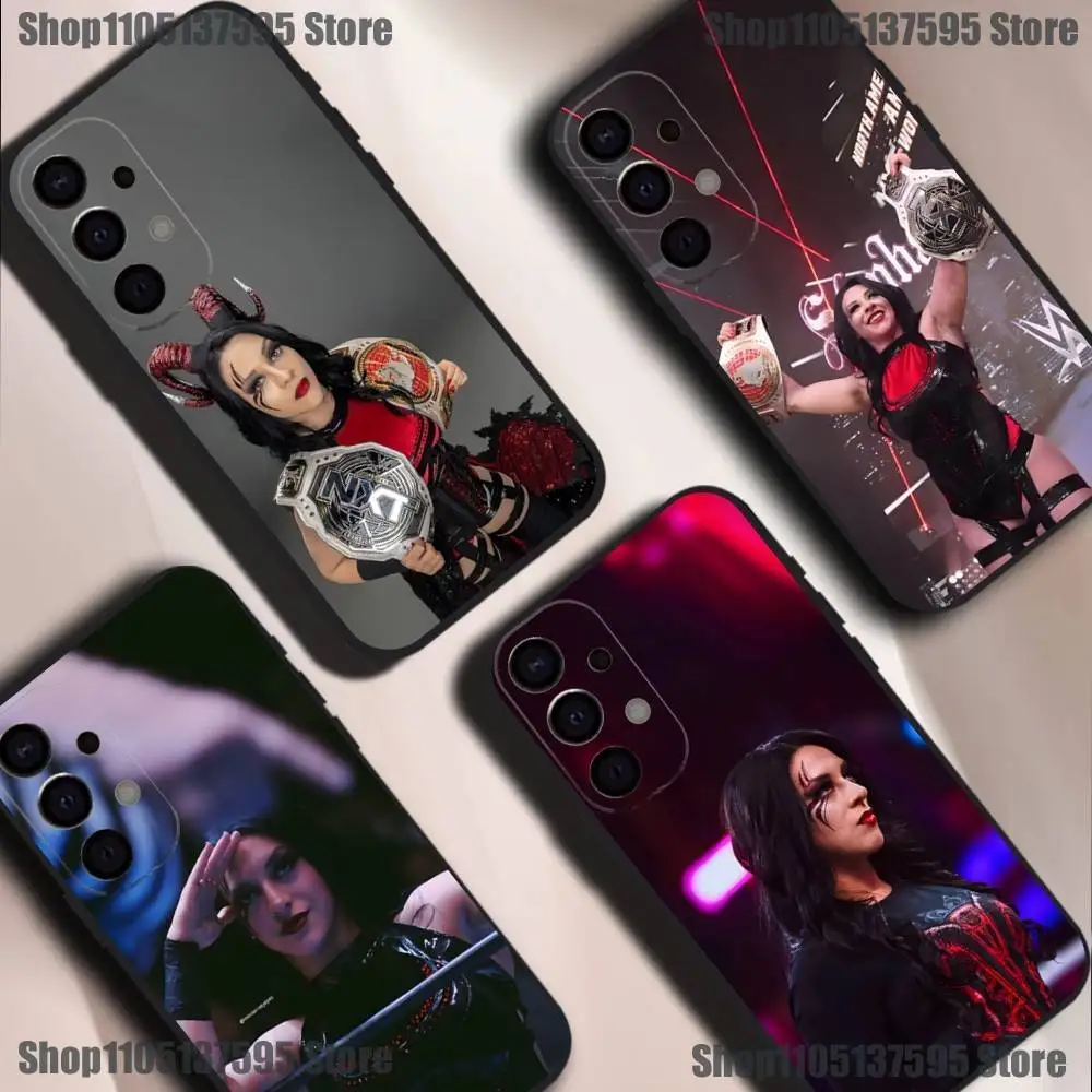 Casing Ponsel S-Stephanie V-Vaquer untuk Samsung S25,S24,S21,S22,S23,S30,Ultra,S20,Plus,Fe,Lite,5G Sampul Hitam