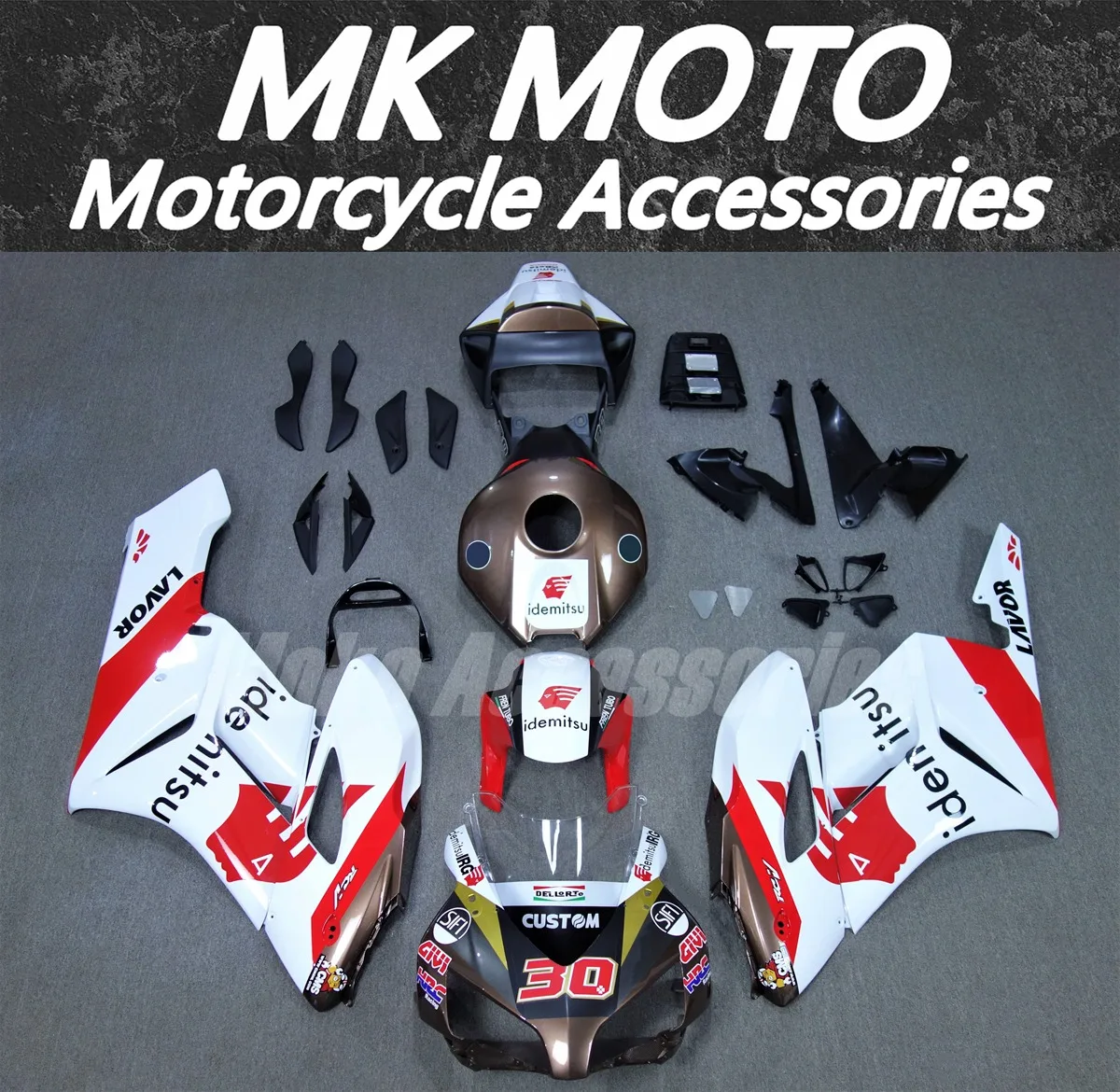 Motorcycle Fairings Kit Fit For Cbr1000rr 2004-2005 Bodywork Set ABS Injection New White Red