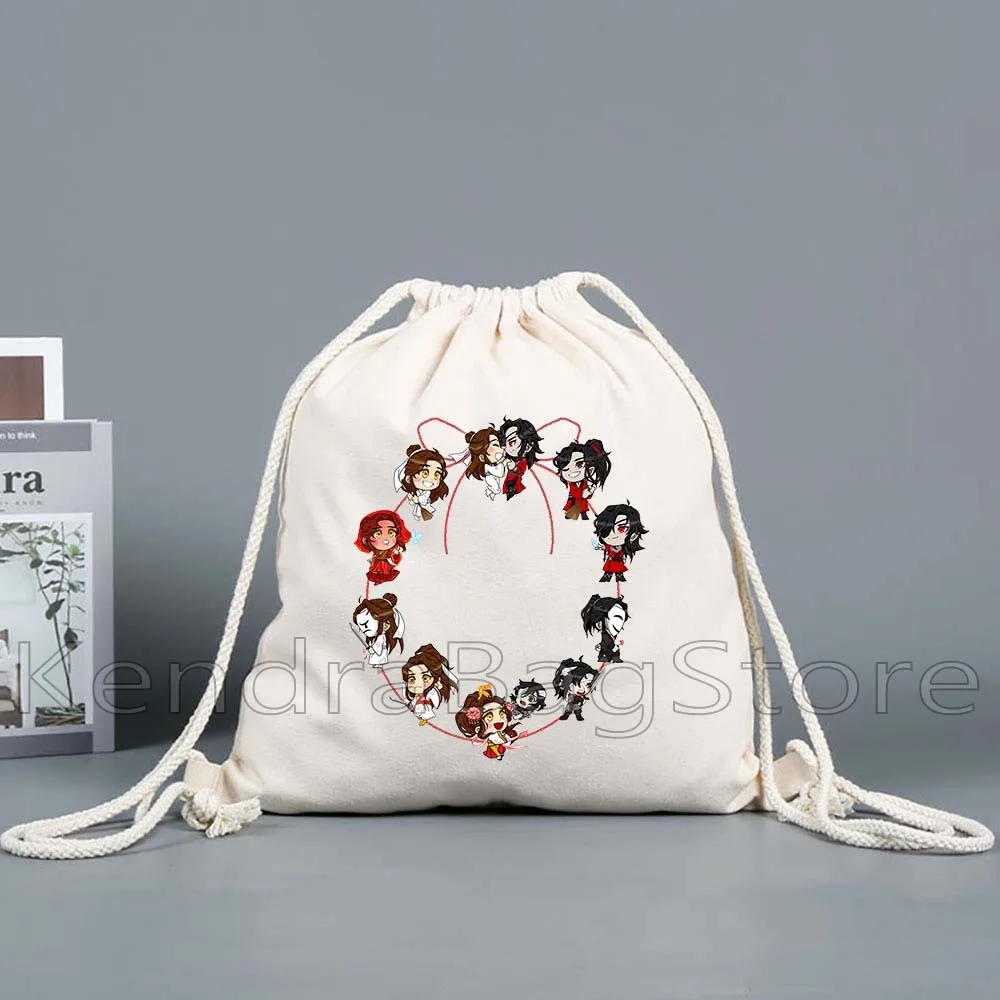 Anime Tian Guan Ci Fu Heaven Official's Blessing TGCF Hua Cheng XieLian Umbrella Drawstring Bags Soccer Backpack Gym Sackpack