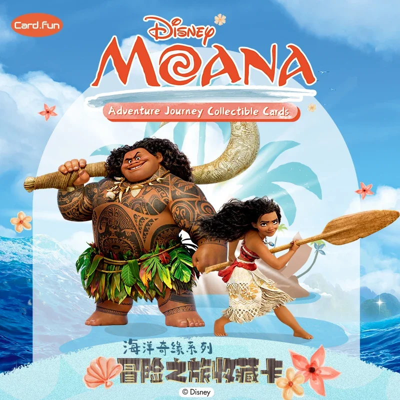 Genuine Moana Cards Disney Series The Sailing Expedition Team Assembled Adventure Tours Collectible Cards Toy Gift