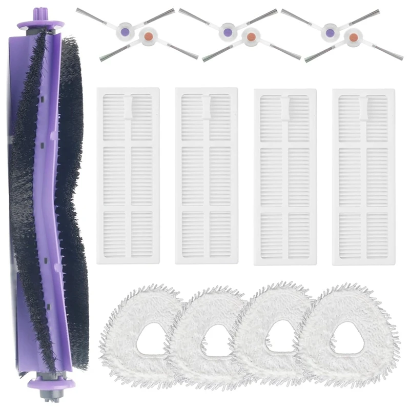 Kit d'accessoires de rechange pour aspirateur NARWAL Freo Robot, brosse latérale principale, filtre HEPA, tampons de vadrouille