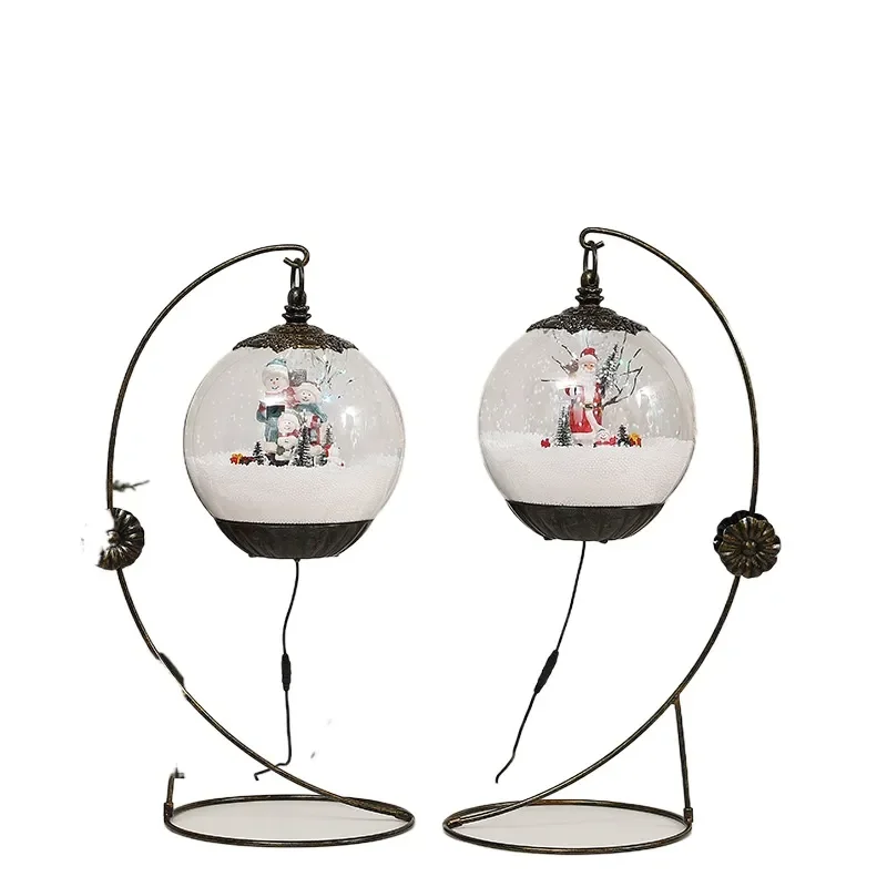 for Christmas Snowy Claus Wind Lamp Luminous Snow Music Light Window Decoration Children Gift Luminous Ornament