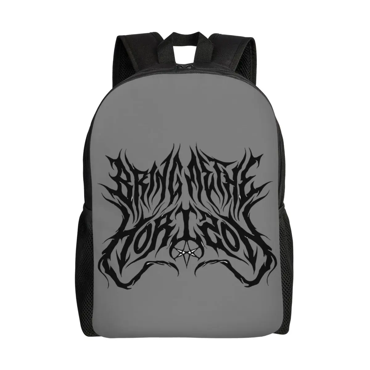 

Забавный рюкзак BMTH Bring Me Band The Horizoned Brutal с логотипом, женский и мужской базовый рюкзак для школьных сумок для колледжа