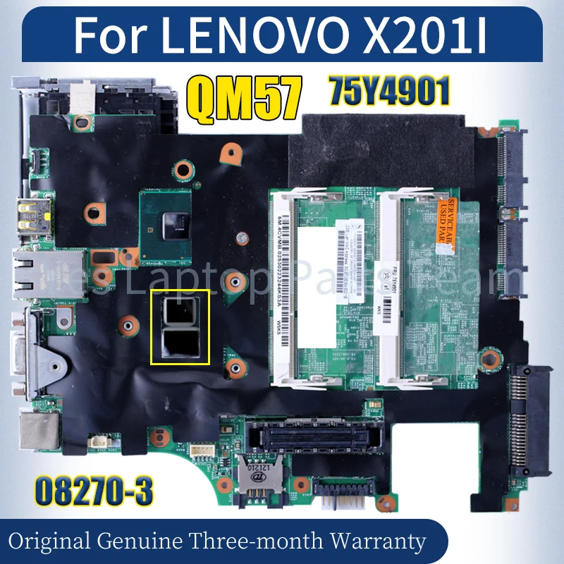 08270-3 For LENOVO X201I Laptop Mainboard 75Y4901 QM57 Notebook Motherboard Tested