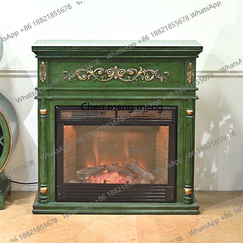 European heating fireplace core frame decoration French simulation flame electric fireplace cabinet American rural furniture