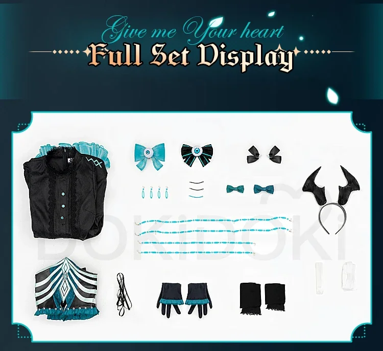 Nouvelle Robe Lolita Noire et Verte Mignonne pour Femme Mikku Cos 2026, Perruque de Cosplay Mikuu, Tenue de Personnage de Jeu MIKUU