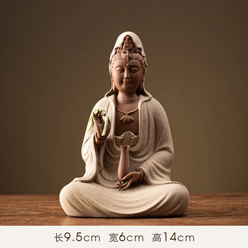 Ceramic Statue Home Use In The Living Room, Suitable For Placing On A Tea Table, Guanyin Bodhisattva Wil