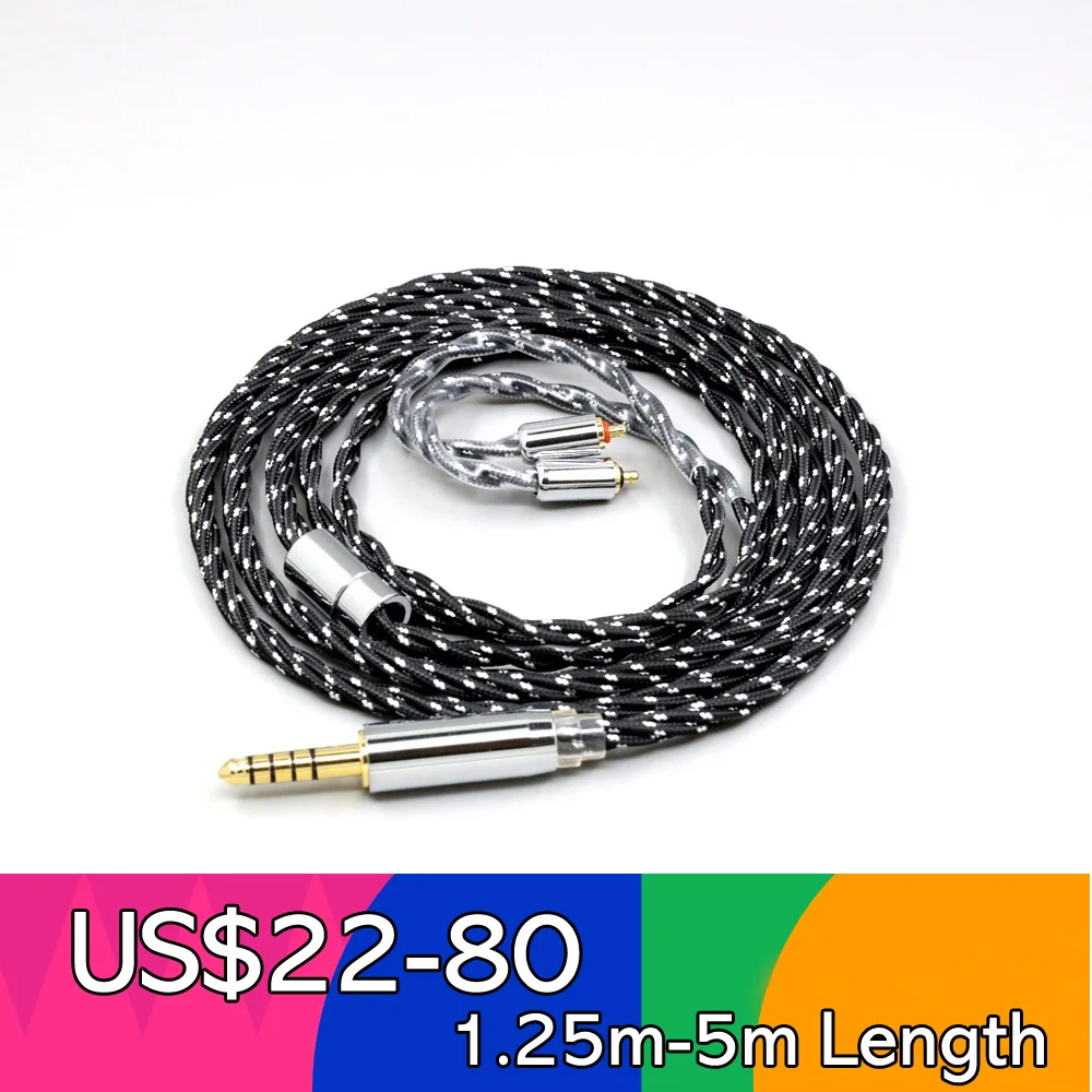 OCC Mixed OFC Twisting Nylon Earphone Cable For West Pro X10 X20 X30 X50  IPX T2 Pin LN008743