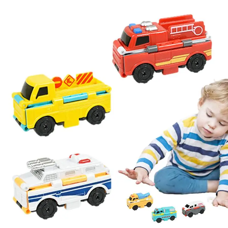 Anti-Reverse Toy Car Mini Transformable Car Toys For Children Enhance Parent-Child Interaction 2-in-1 Toy Car Playsets For