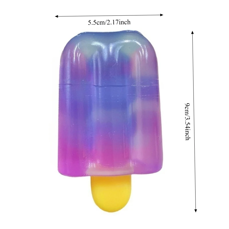 Squishy Ice Cream Squeeze Toy Summer Ice Cream Sensory Fidgets Toys Stress Relief Anxiety Relief Slow Rebound Toy Birthday Gift