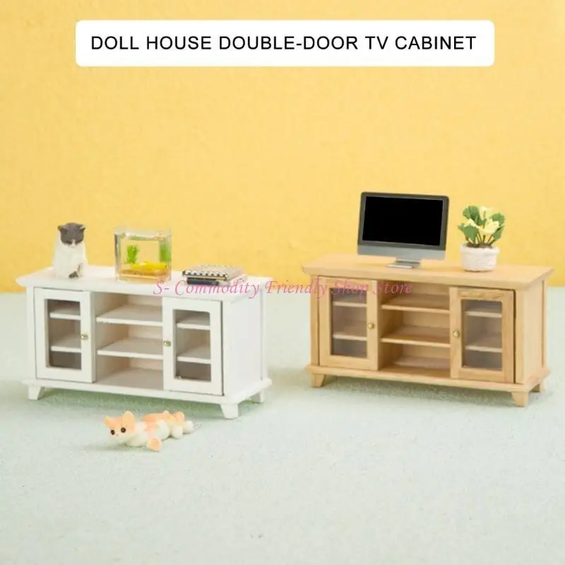 

85AE Dollhouses Miniature Cabinet 1/12 Scale Pretend Toy for Children