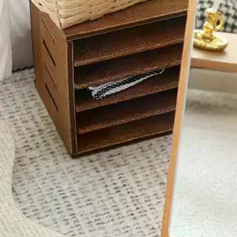 1/12 poppenhuis houten spiegel op ware grootte model poppenhuis meubilair ornament poppenhuis micro scène decor accessoires