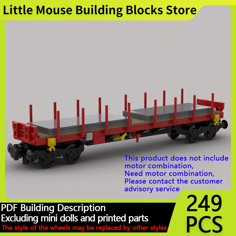 

City Car Model MOC Building Bricks R-Type Flat Cargo Truck Modular Technology Gifts Holiday Assemble Children Toys Suit