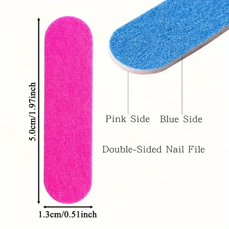 Doppelseitige Nagelfeilen Mini Holz Schleifpuffer Block Set für Gelpoliermittel Maniküre Pediküre Salon Professionelle Nail Art Tools – Detail 9
