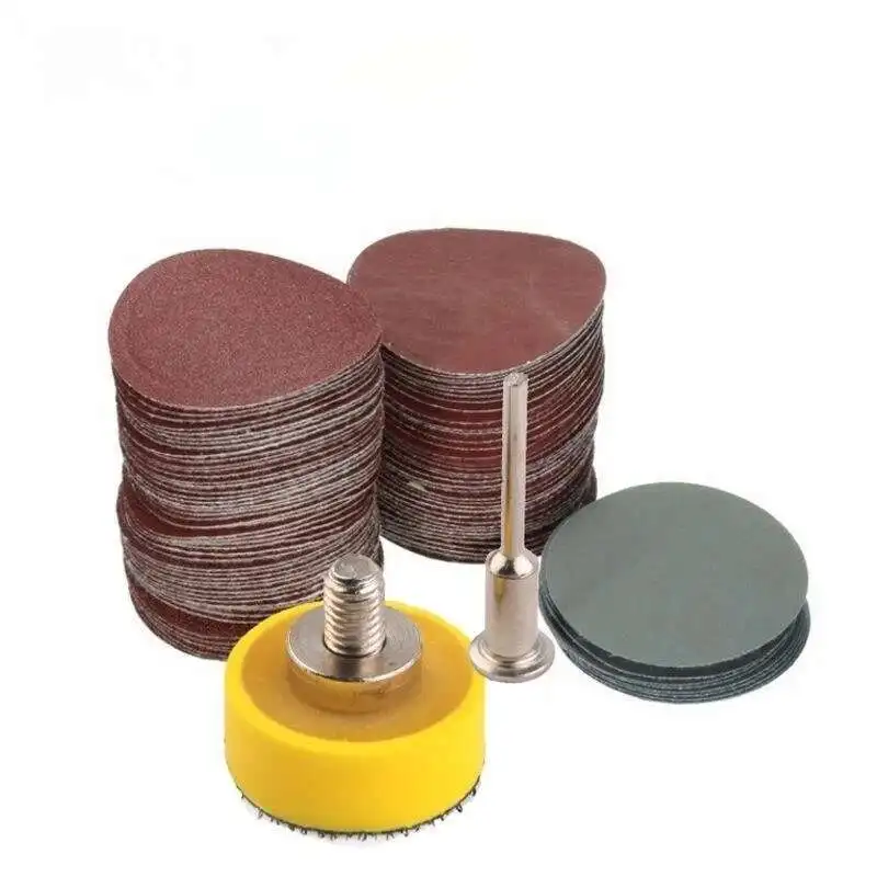 

5 types 100pcs 1 Inch Sanding Discs Kit with Adapter 100PCS 5 Grits (100-3000) Abrasive Polishing Pads for Dremel Rotary Tools