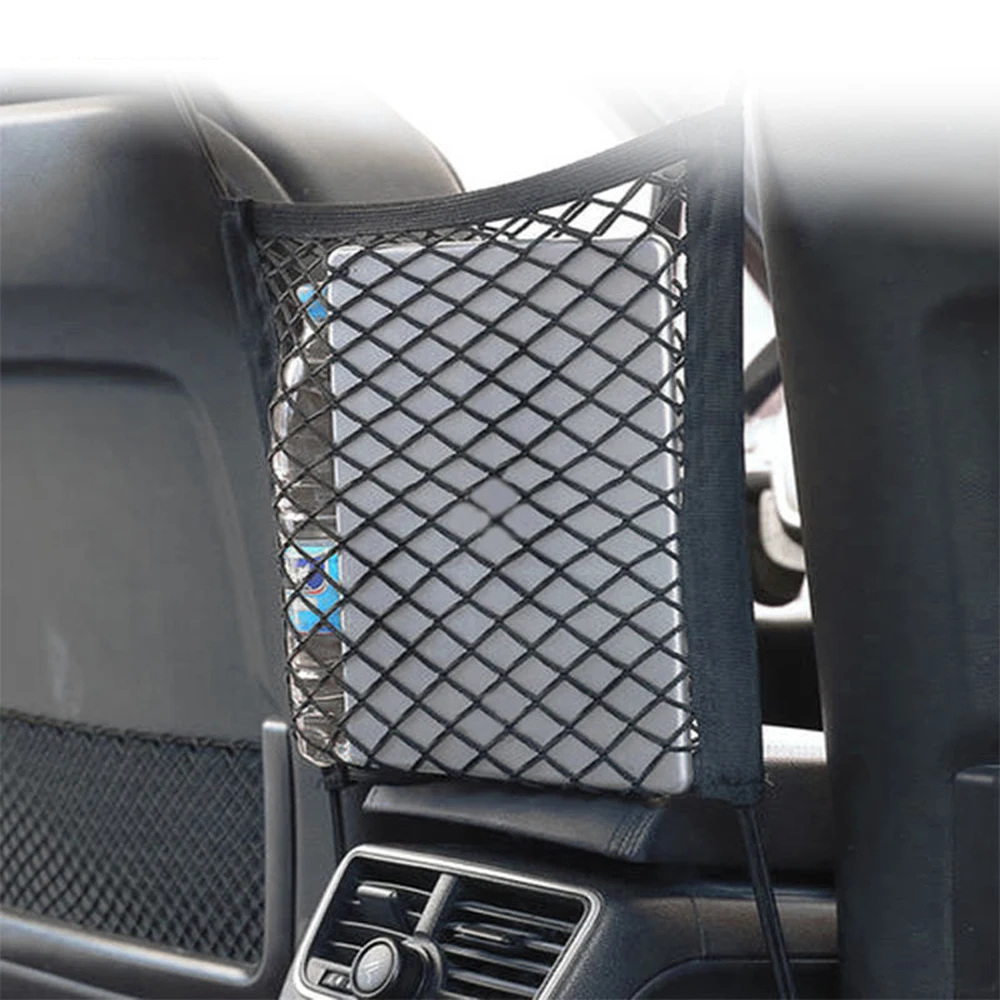 

Car Storage Mesh Bag Retractable Elastic Mesh Bag Between Seats Pet Barrier Car Partition Interior Decoration Bag for Bmw Toyota