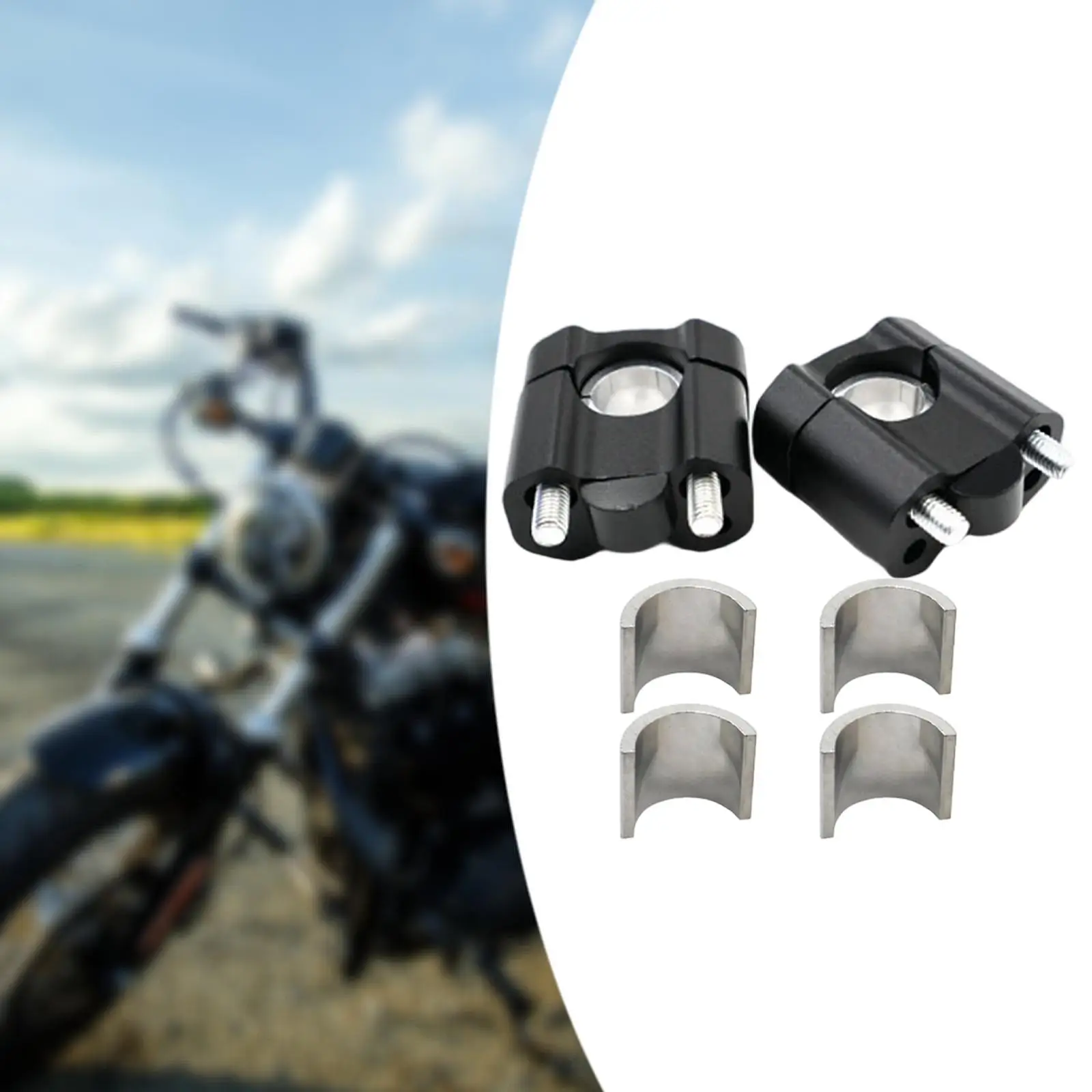 

Universal Motorcycle Handlebar Risers Heavy Duty Aluminum Alloy Handlebar Clamp Riser Adaptor for Front Placement