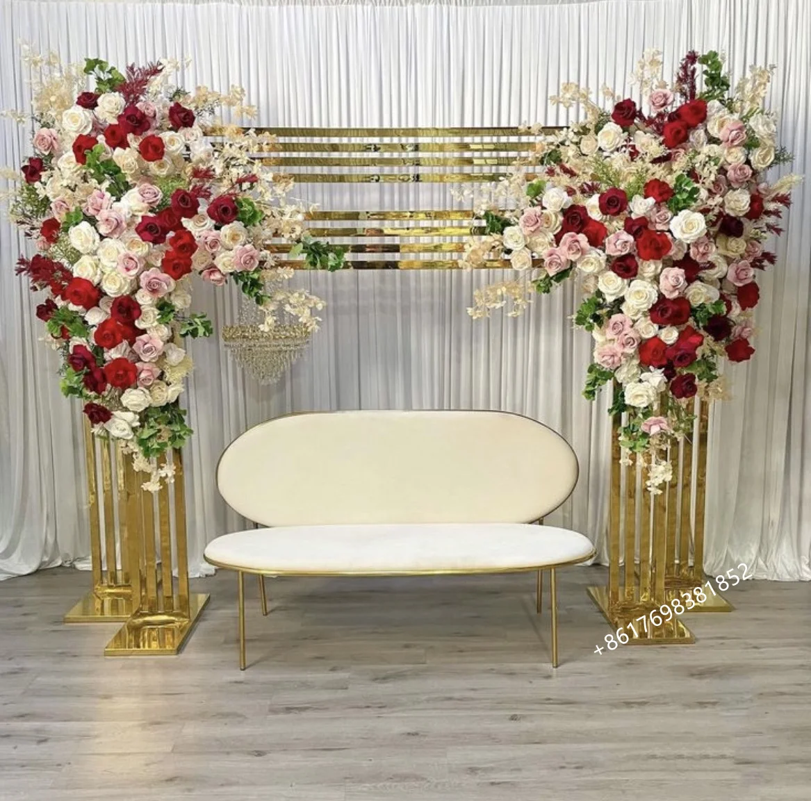 

Double Jax Gloss Gold Long Frames wedding decorations wedding arch