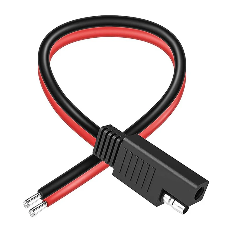 DIY SAE Single Head Cable SAE Single Ended Extension Cable 10AWG 30CM for Automobile Solar Panel
