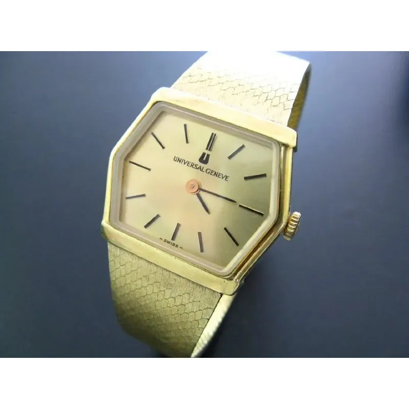 18k gold filed universal geneve women's watch manual movement