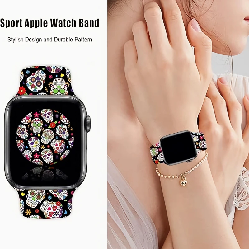 18/20/22 mm bedrucktes Silikonarmband für Samsung Galaxy Watch 7/FE/5Pro/4 6 Classic Armband für Huawei Watch GT 2 3 46/42 mm Band