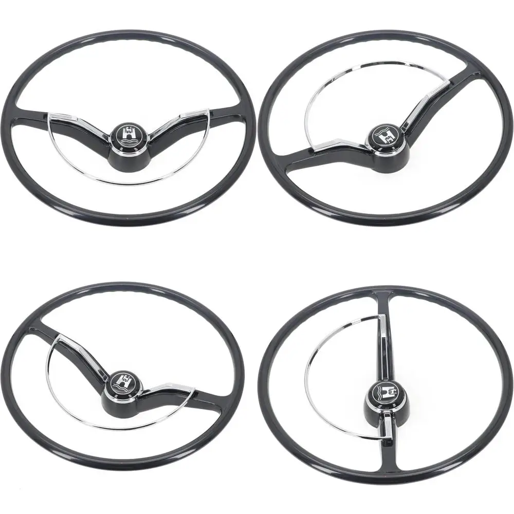 

15" Universal Steering Wheel - Classic Steering Wheel with Horn Button Compatible with 1965-1973 Volkswagen Beetle - Piano Lacqu
