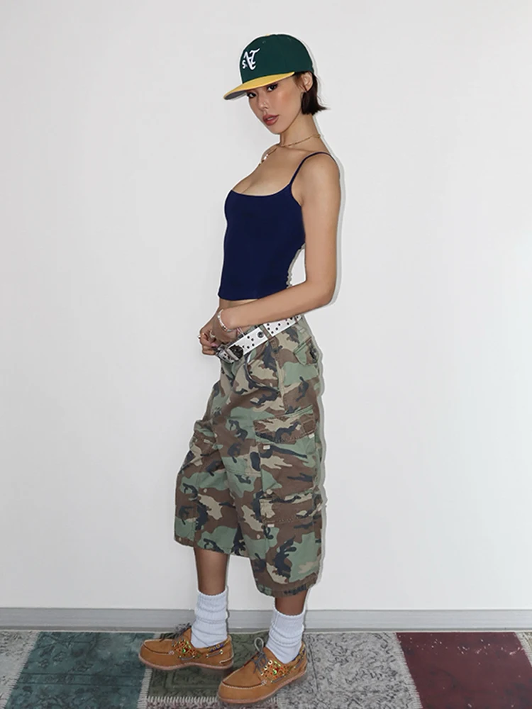 

Брюки VanaLab Heavyweight в стиле ретро с камуфляжным принтом, свободного кроя, с низкой посадкой, карго, летние повседневные штаны