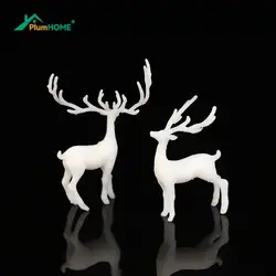 1pc Simulation Crystal Reindeer Christmas Deer Xmas Elk Ornament Garden Home Decor Craft Gift Simulation Forest Elk Ornamnets