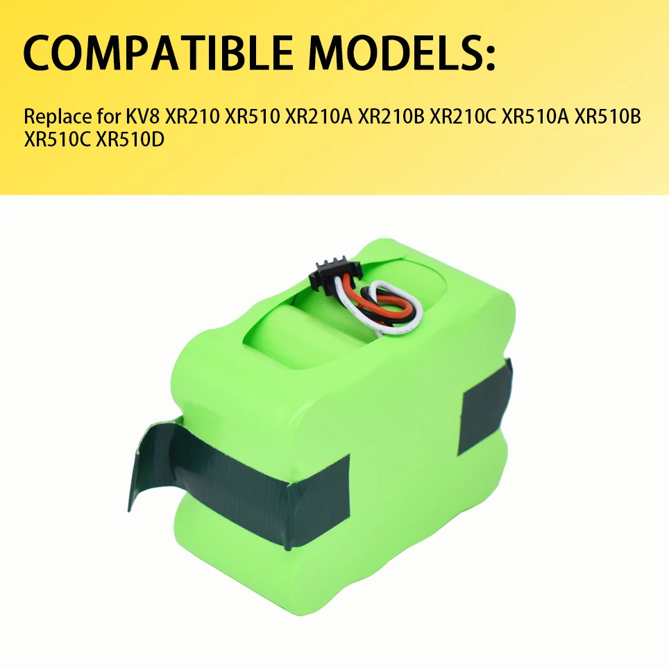 14.4V Ni-Mh SC Rechargeable Battery 3.8/4.8/6.8Ah for KV8 XR210 XR510 XR210A XR210B XR510B XR510C Vacuum Cleaner Sweepin