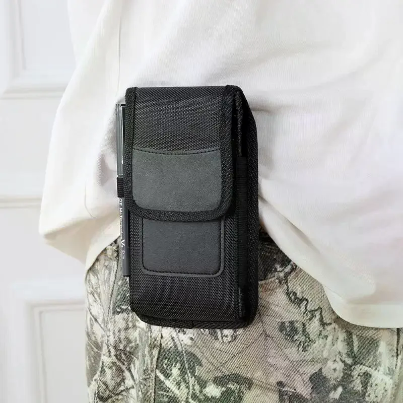 Mobile Phone Waist Bag Men Oxford Cloth Storage Fanny Pack Purse With Belt Loop Bum