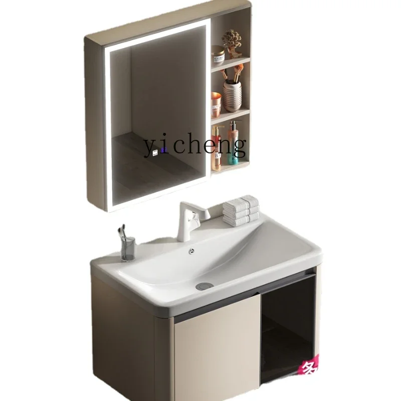 YY Bathroom Table Wash Basin Thickened Full Alumimum Smart Bathroom Cabinet