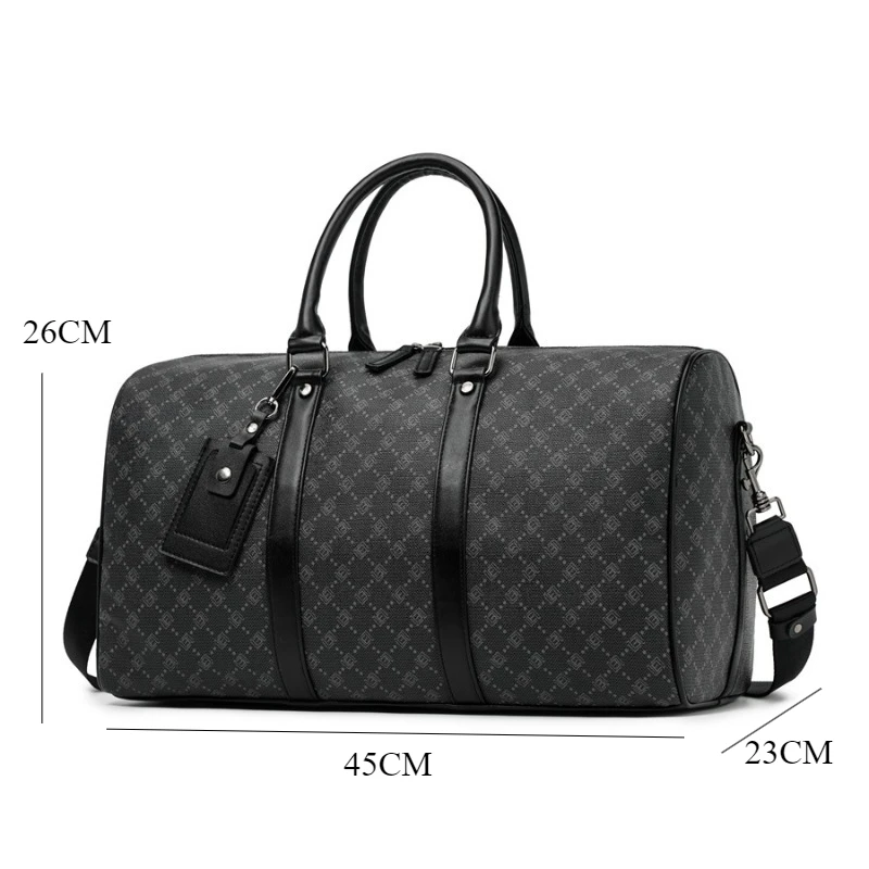 New Fashion Handbags Men Travel Totes Bags Plaid Printed Business Trip Handbag For Men Large Capacity Crossbody Duffel Bags