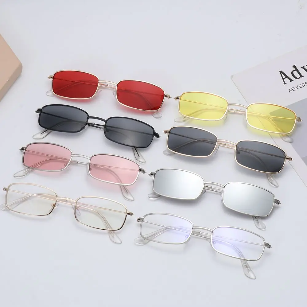 

Classic UV400 Eyewear Vintage Rectangle Sunglasses Metal Sun Glasses Small Oval Women's Sunglasses Brand Shades