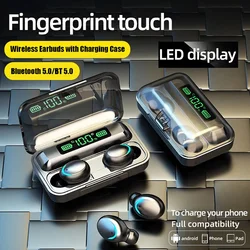 TWS Wireless Bluetooth 5.0 Headphones Waterproof Earbuds Earphones LED Digital Display Heaset Large Capacity Charging Case