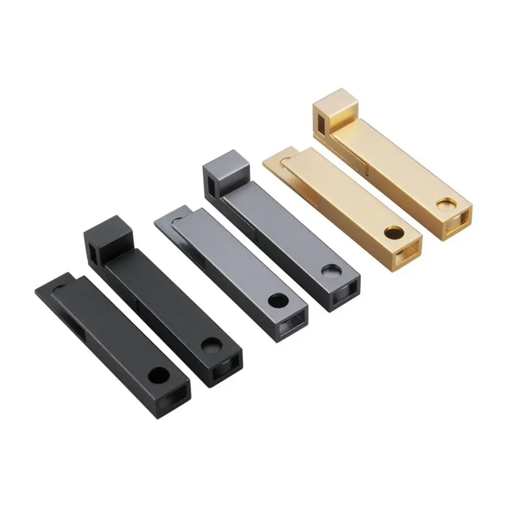 

New Aluminum Alloy Door Latch 180 Degree No Punching/punching Required Door Bolt Surface Mounted Anticorrosive Door Lock Cabinet