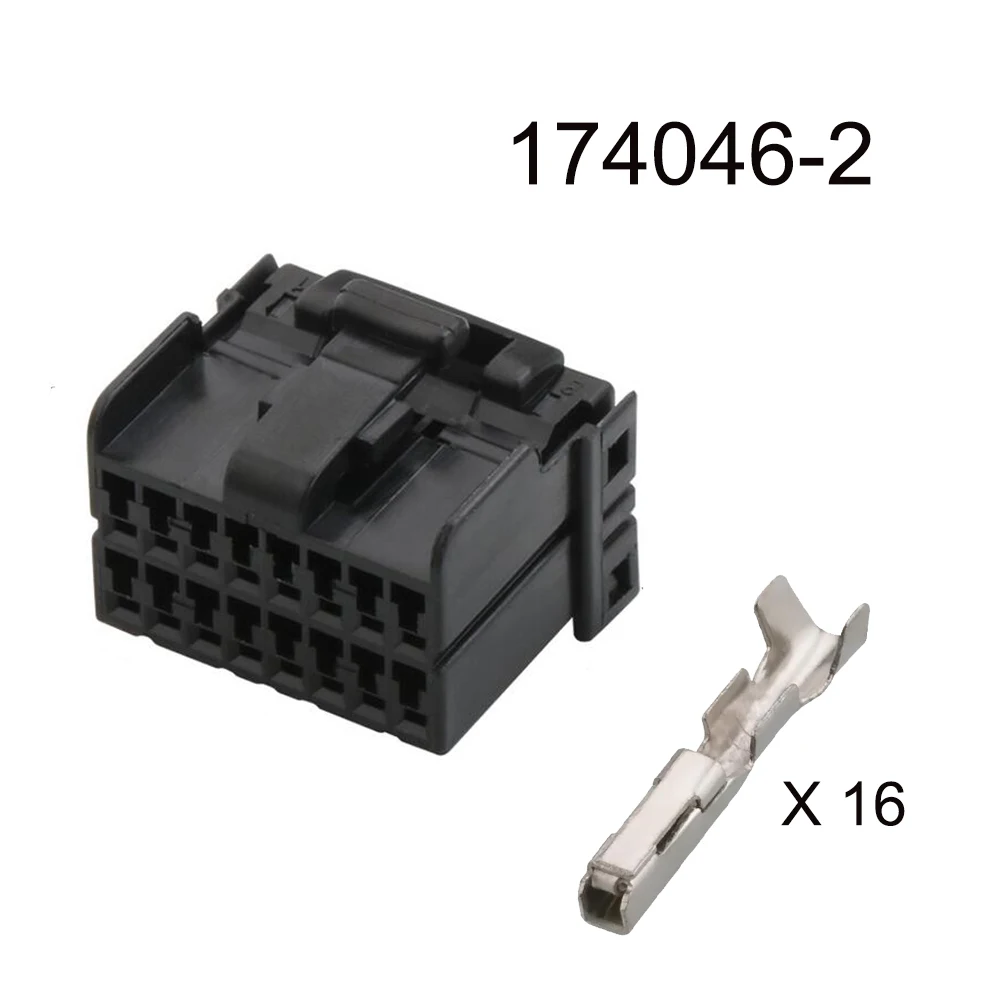 conector de cabo impermeavel automatico plugue automotivo de 16 pinos soquete masculino famoso inclui selo terminal 100conjunto 1740462 01