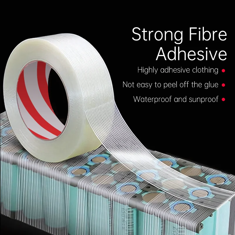 20/50 Meters Long Fiberglass Tape Super Strong Mesh Single-Sided Tape Wear-Resistant Insulation Wrap Tape High Viscosity Sealing