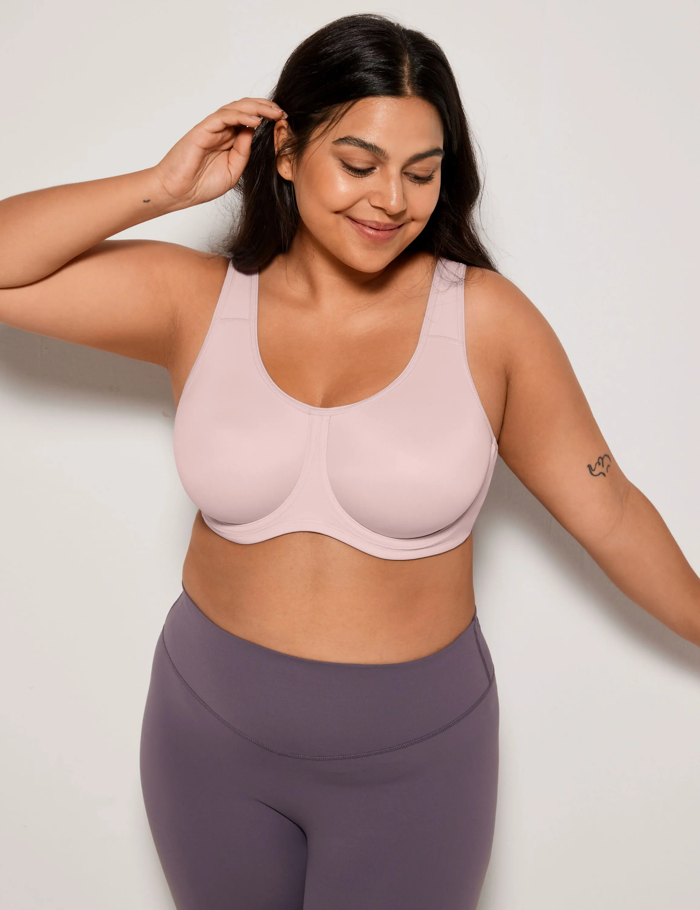 Reggiseno sportivo con ferretto a controllo massimo da donna ad alto impatto Plus Size con spalline regolabili reggiseno attivo