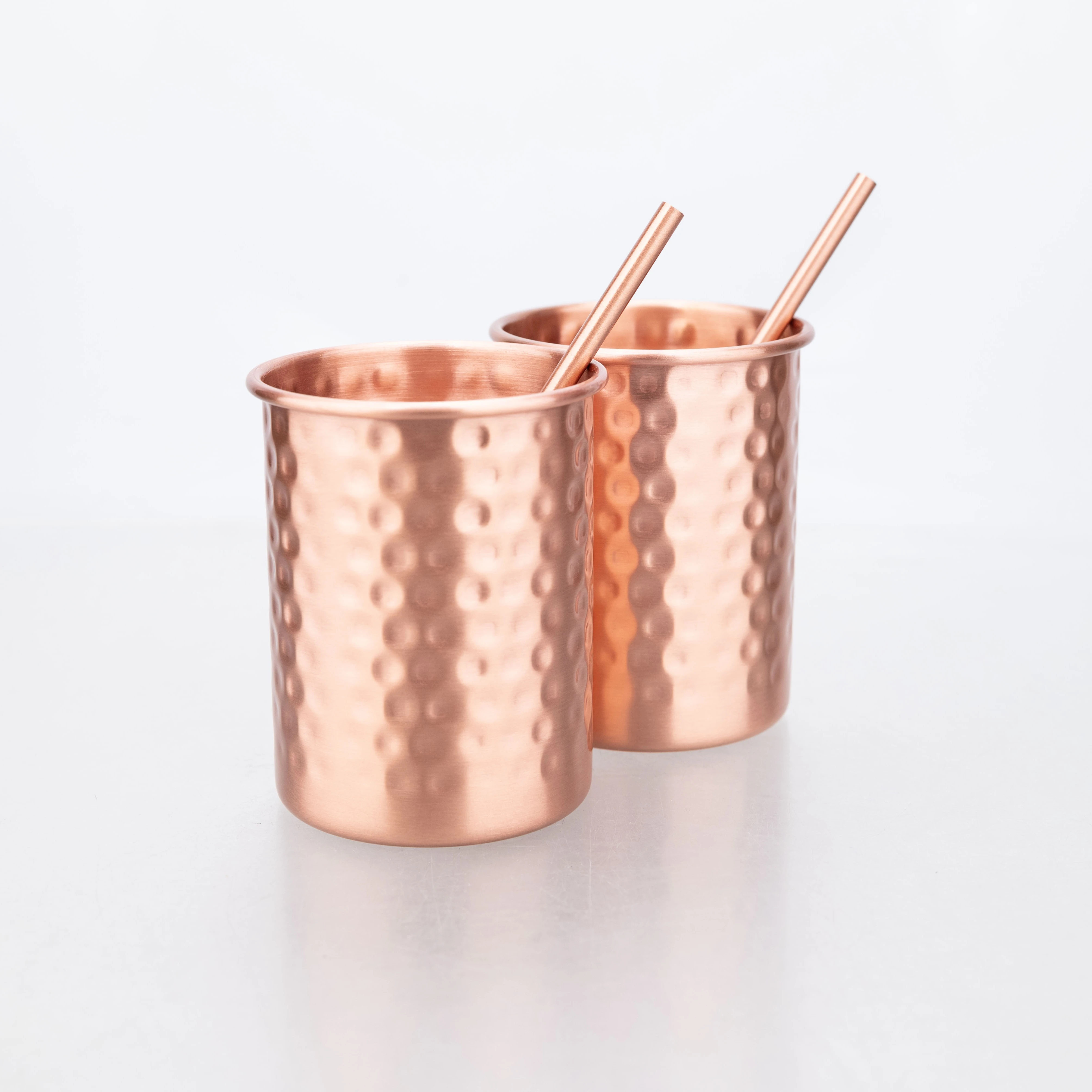 100% 400ml Copper Moscow Mule Mug With Straw 2/4PCS Durable Coppery Beer Mugs Coffee Mug Milk Cup Cocktail Pure Copper Bar Cup - view 6