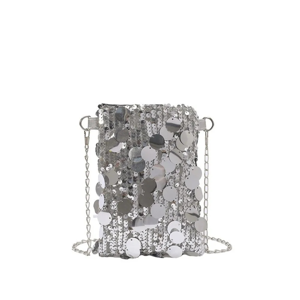 

Fashion Portable Sequined Shoulder Bag Large Capacity Multifunctional Phone Purse Chain Crossbody Bag Women