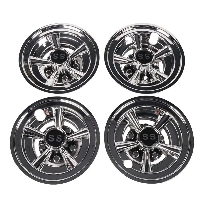 

【Суперновинка】Комплект из 4 хромированных колпаков для ступиц гольф-каров Ezgo и Club Car, 8 дюймов, серебристые