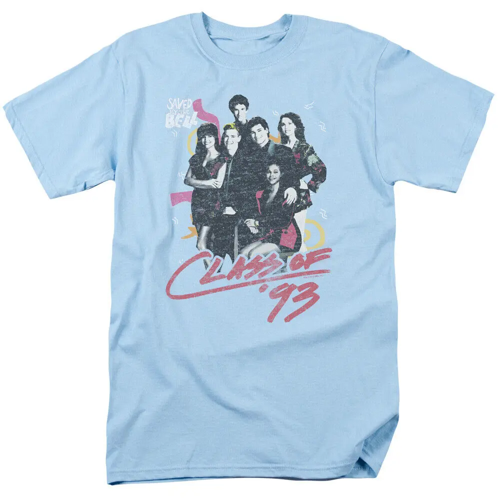 Saved By The Bell Class of 93 T Shirt Mens Licensed Classic TV Light Blue