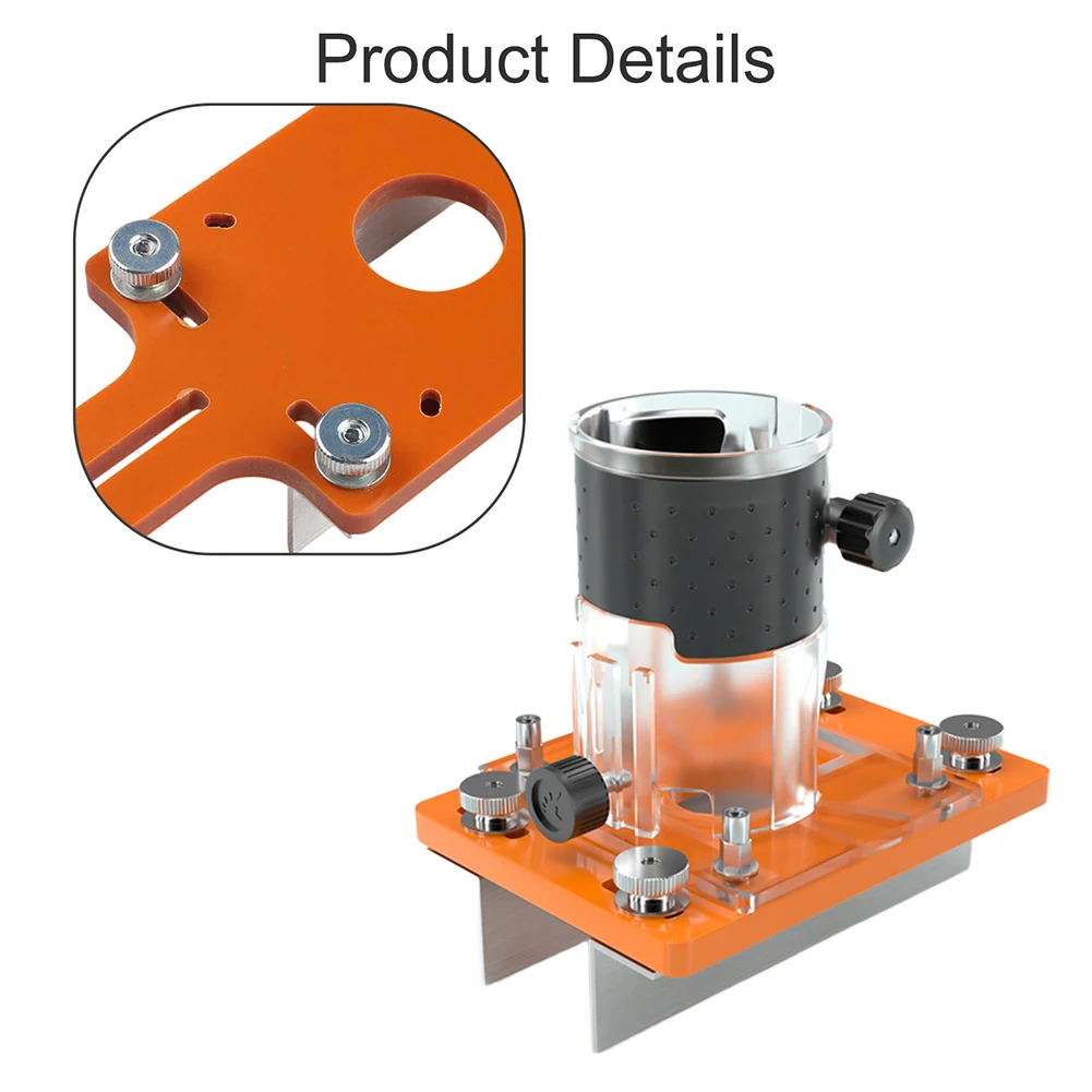 Base de défonceuse adaptable pour bois, outils pour défonceuse, fonctionne avec le bois, le plastique et le placage, disponible avec butée