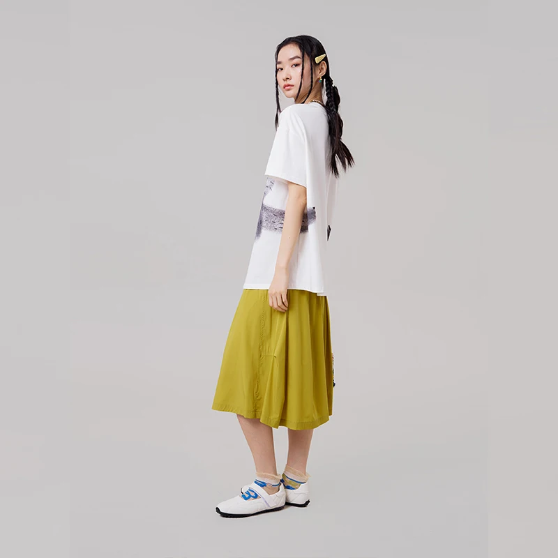 MOVEUP Office Short Sleeved Round Neck Shirt 2026 Summer New Drop Sleeves Cute Animal Printed Loose Knitted Tee Female 3ELX10560