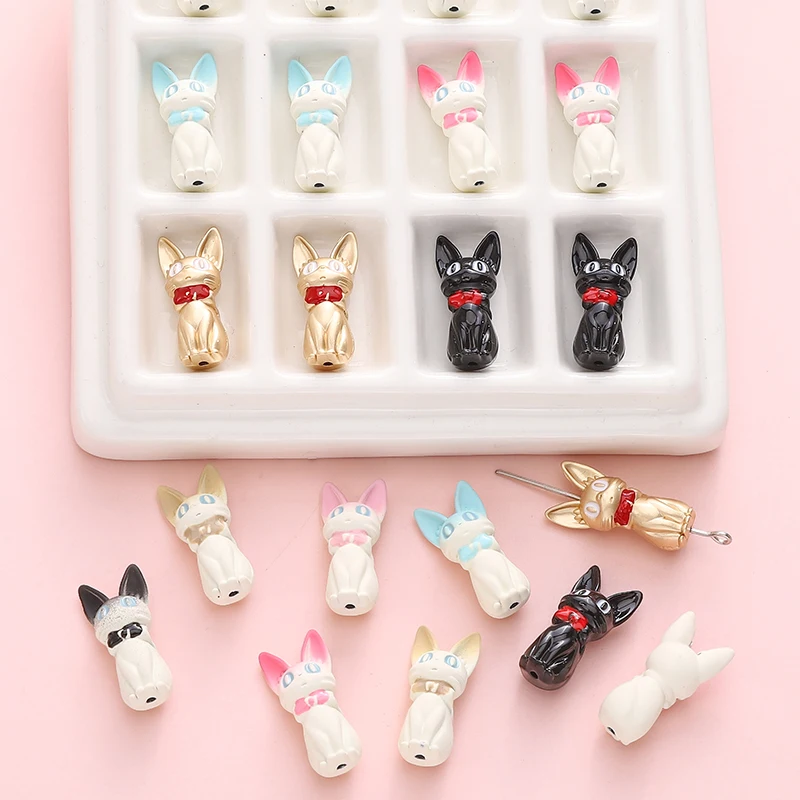 

1PC 10x22mm Cute Alloy Jiji Cat Charm For Handmade DIY Bracelets Necklaces Pendants Jewelry Making Accessories