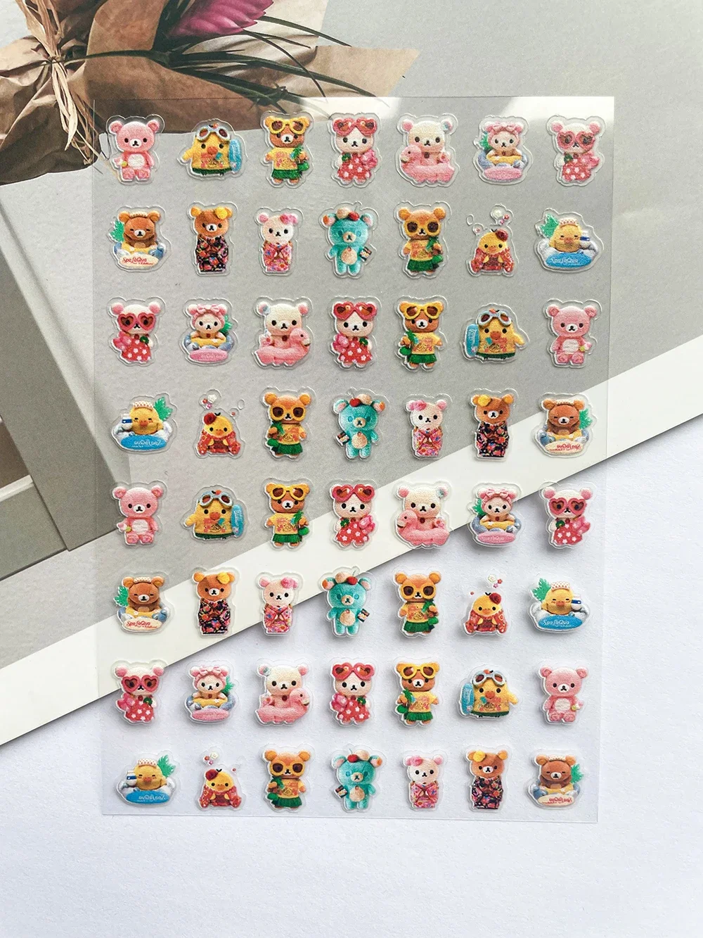 Pvc Super Mini Rilakkuma Poster Goods Stickers Nail Art Waterproof Cute Decorate Makeup Box Stationery Box Laptop Stickers Gifts view 3