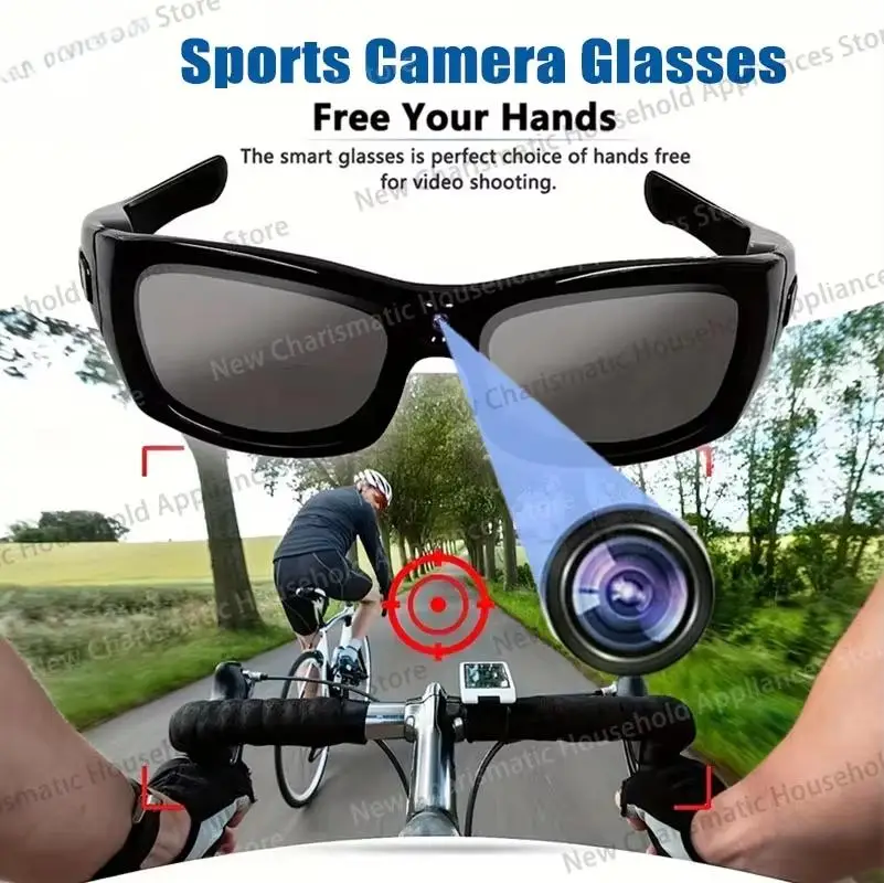Sports Camera Glasses Sense Bluetooth Music Call Intelligent Recording Waterproof Glasses Outdoor Sports Cycling UV-proof