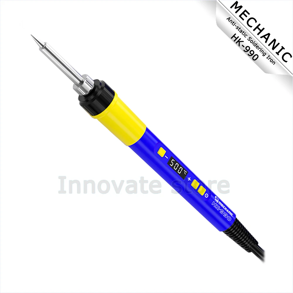 MECHANIC HK-990 Anti-static Soldering Iron 90W Intelligent Digital Welding Pen Quickly Heating  Soldering Repair Heater Tip